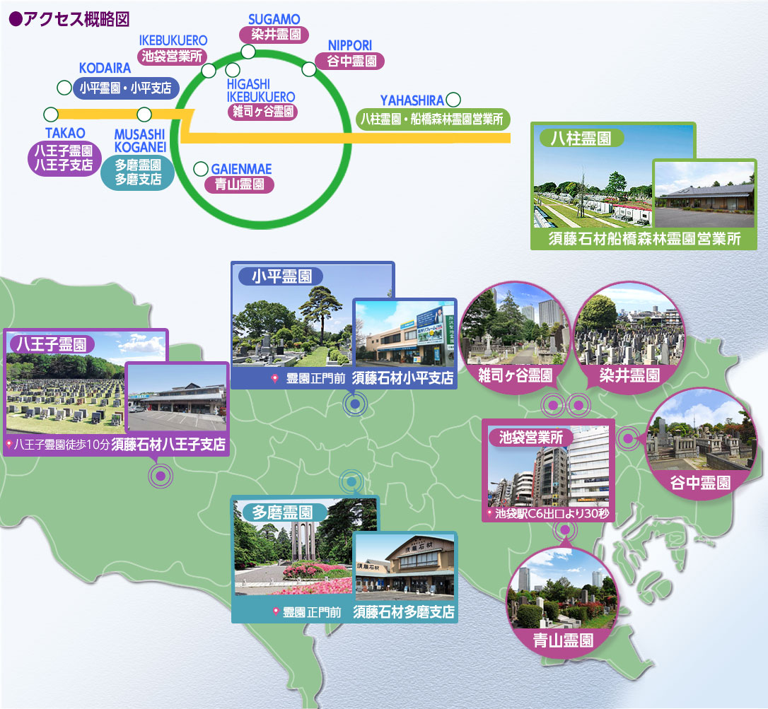 都立霊園地図