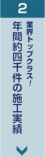 年間約4000件の施工実績