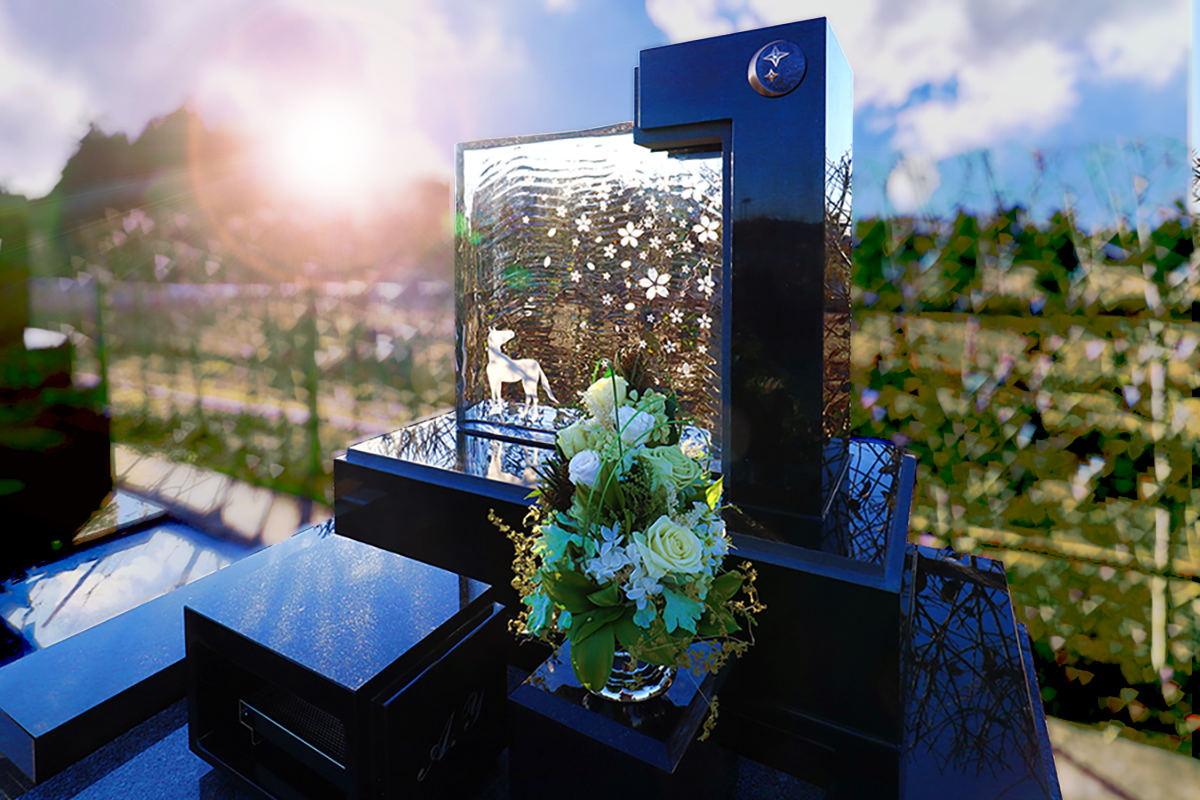 ガラスのお墓規格墓石施工例