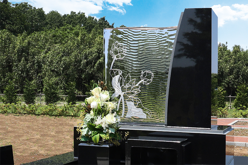 ガラスのお墓規格墓石施工例